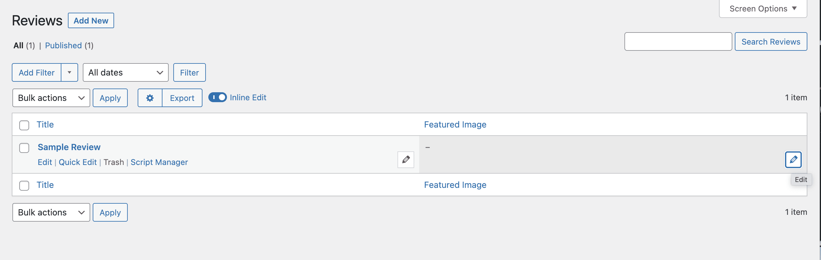 Admin Columns Pro Inline Editing