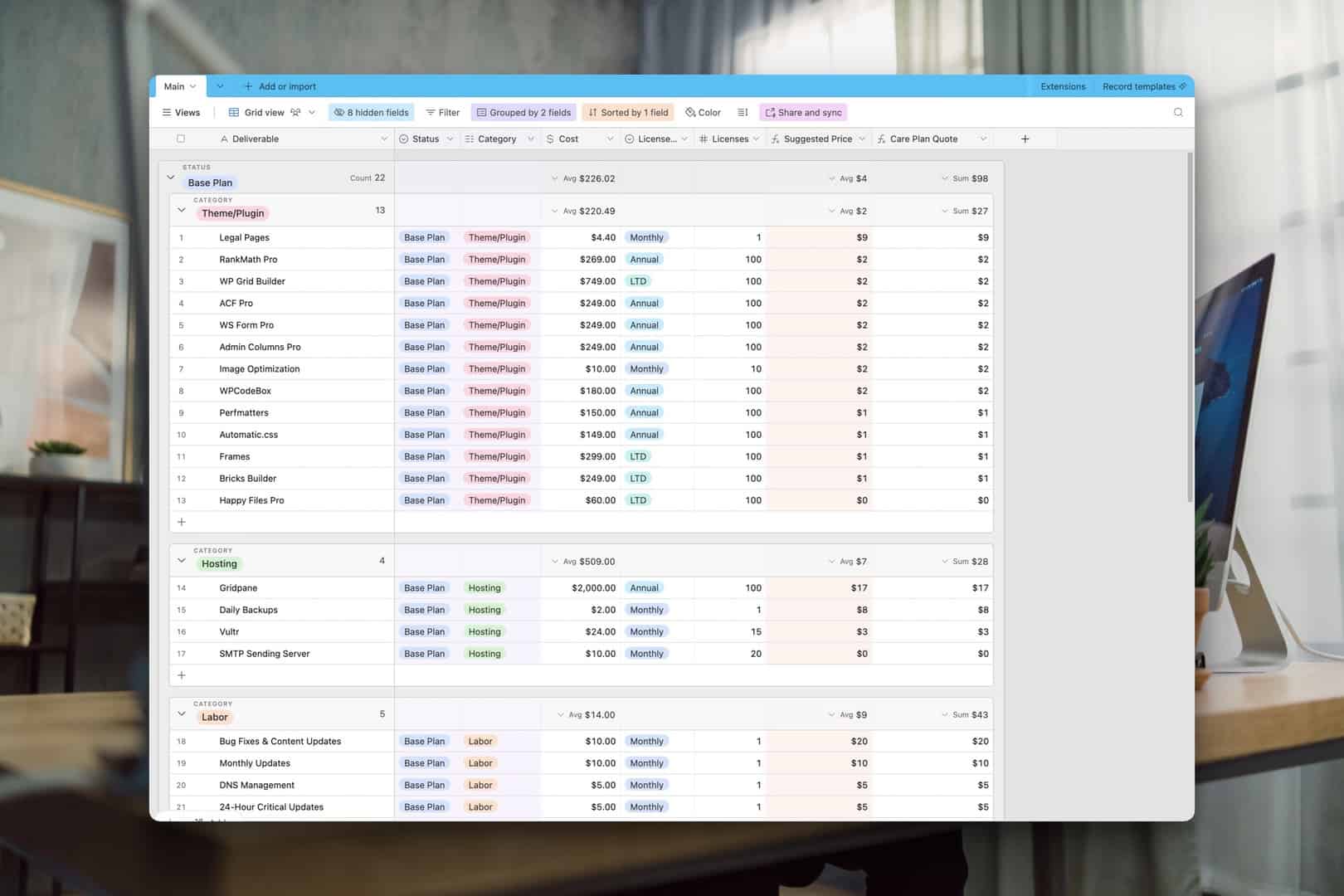 Base Care Plan Example