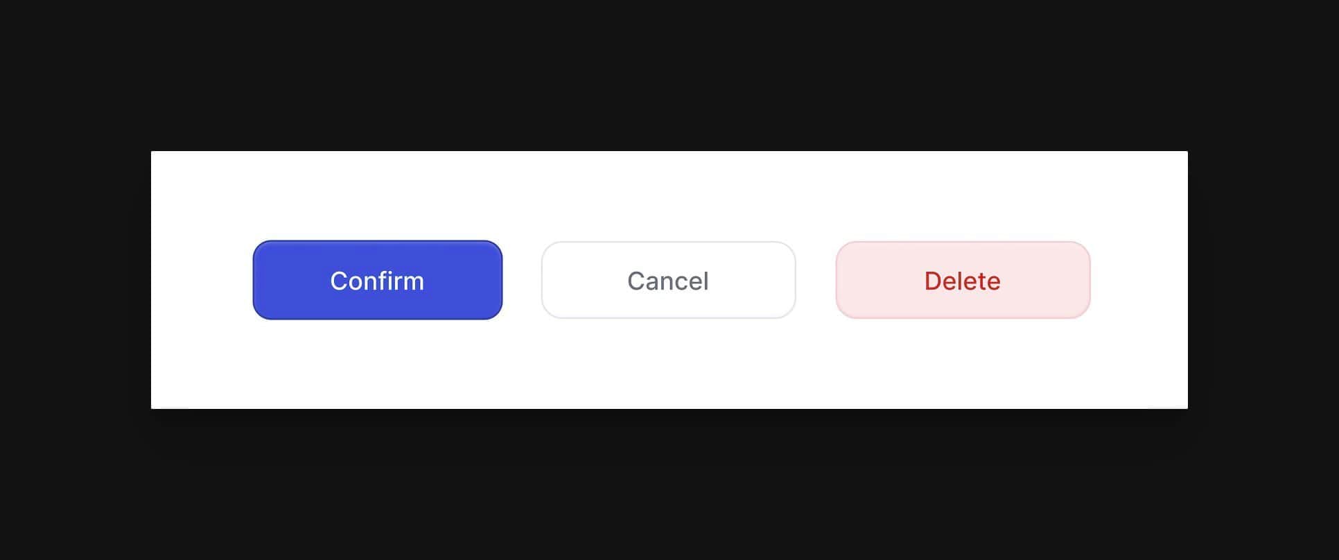 Demonstration of multiple button styles