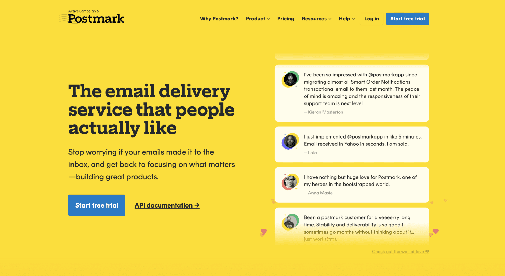 Postmark home page