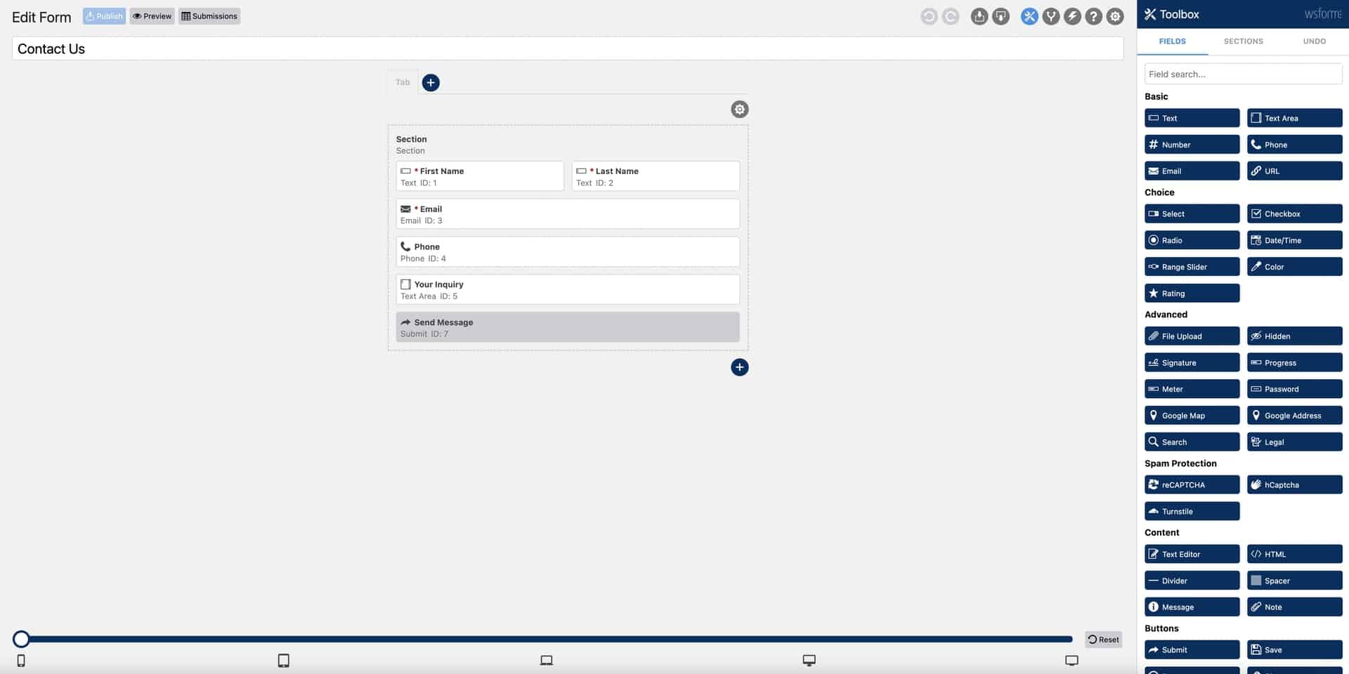 WS Form Pro Create Form