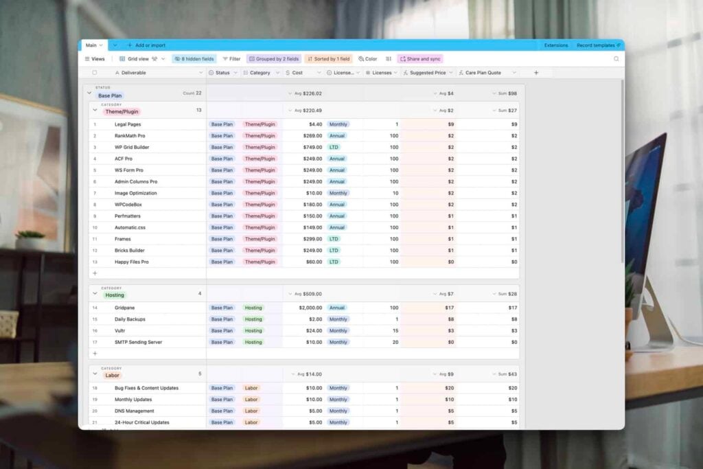 Base Care Plan Example
