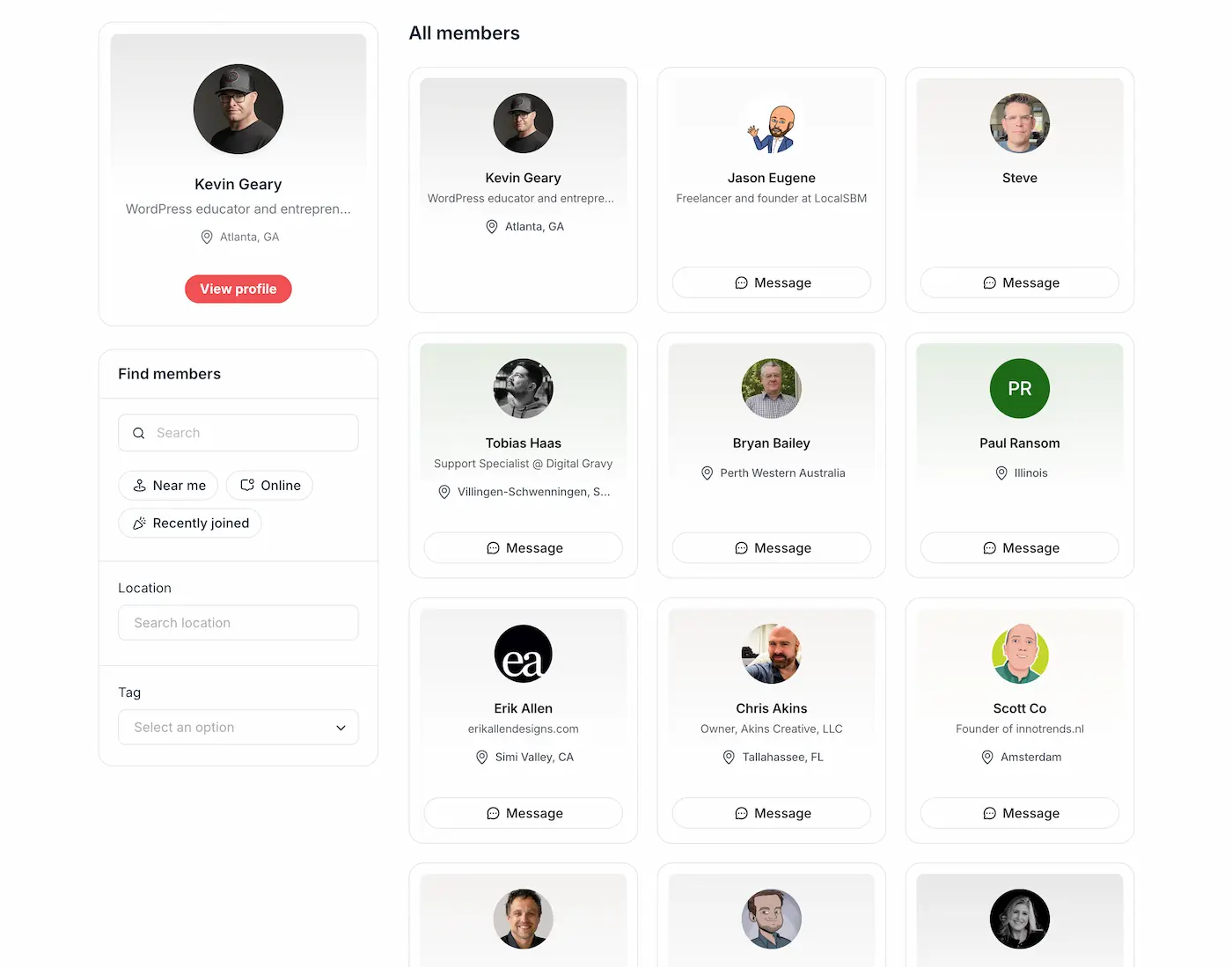 Kevin Geary Inner Circle Members